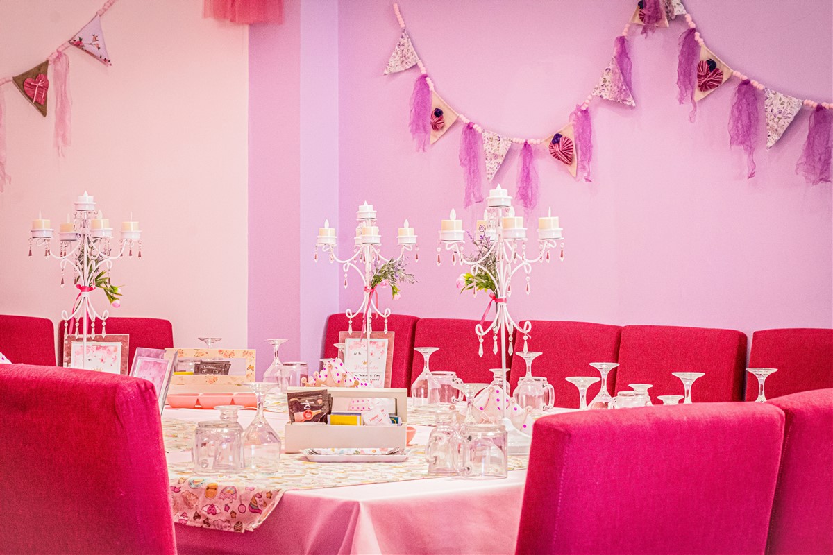Décoration rose élégante