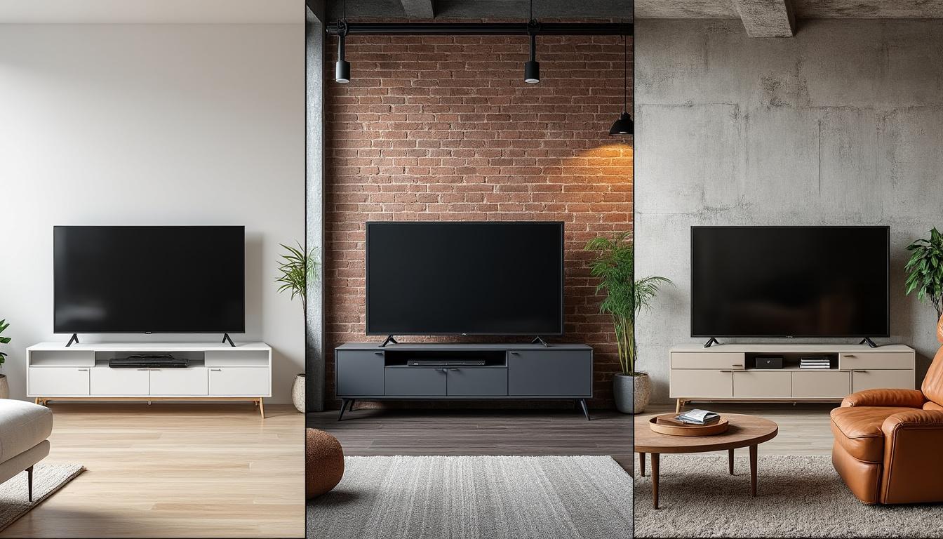 découvrez pourquoi le meuble tv kikua de 130 cm en blanc brillant est le choix idéal pour sublimer votre intérieur. alliant élégance et praticité, ce meuble moderne s'adapte à tous les styles de décoration tout en offrant un espace de rangement optimisé pour vos appareils électroniques.