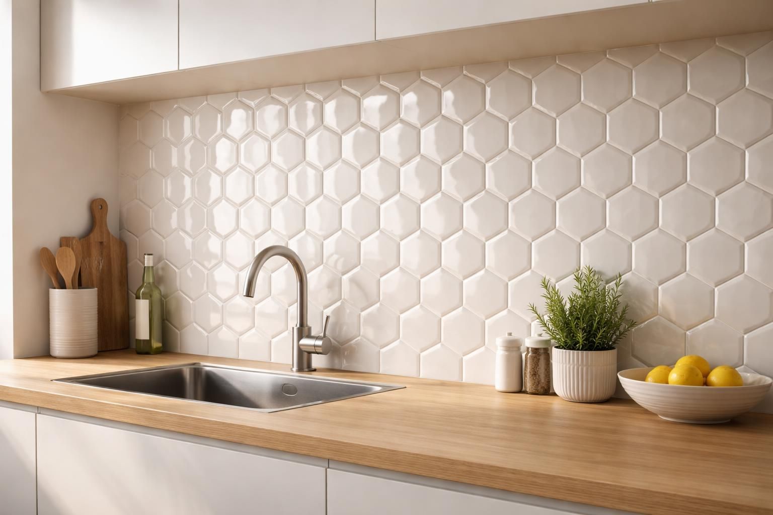 découvrez la faïence nid d'abeille, la tendance graphique parfaite pour sublimer votre crédence de cuisine avec style et modernité.