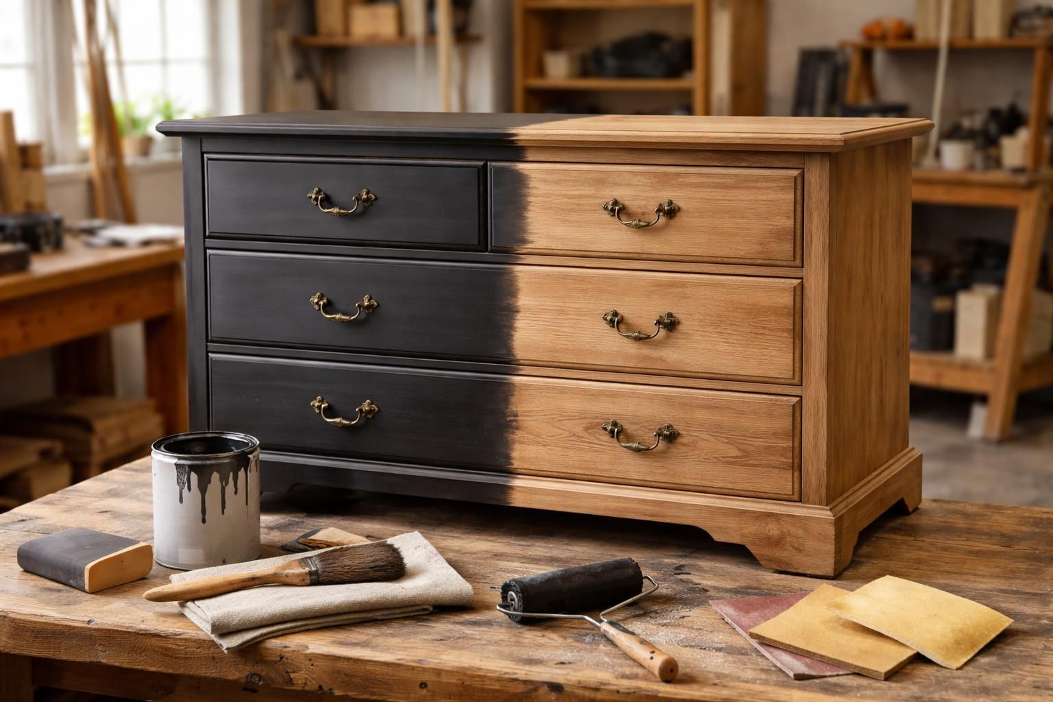 découvrez comment repeindre un meuble en noir mat grâce à notre guide étape par étape pour obtenir une finition parfaite et professionnelle.