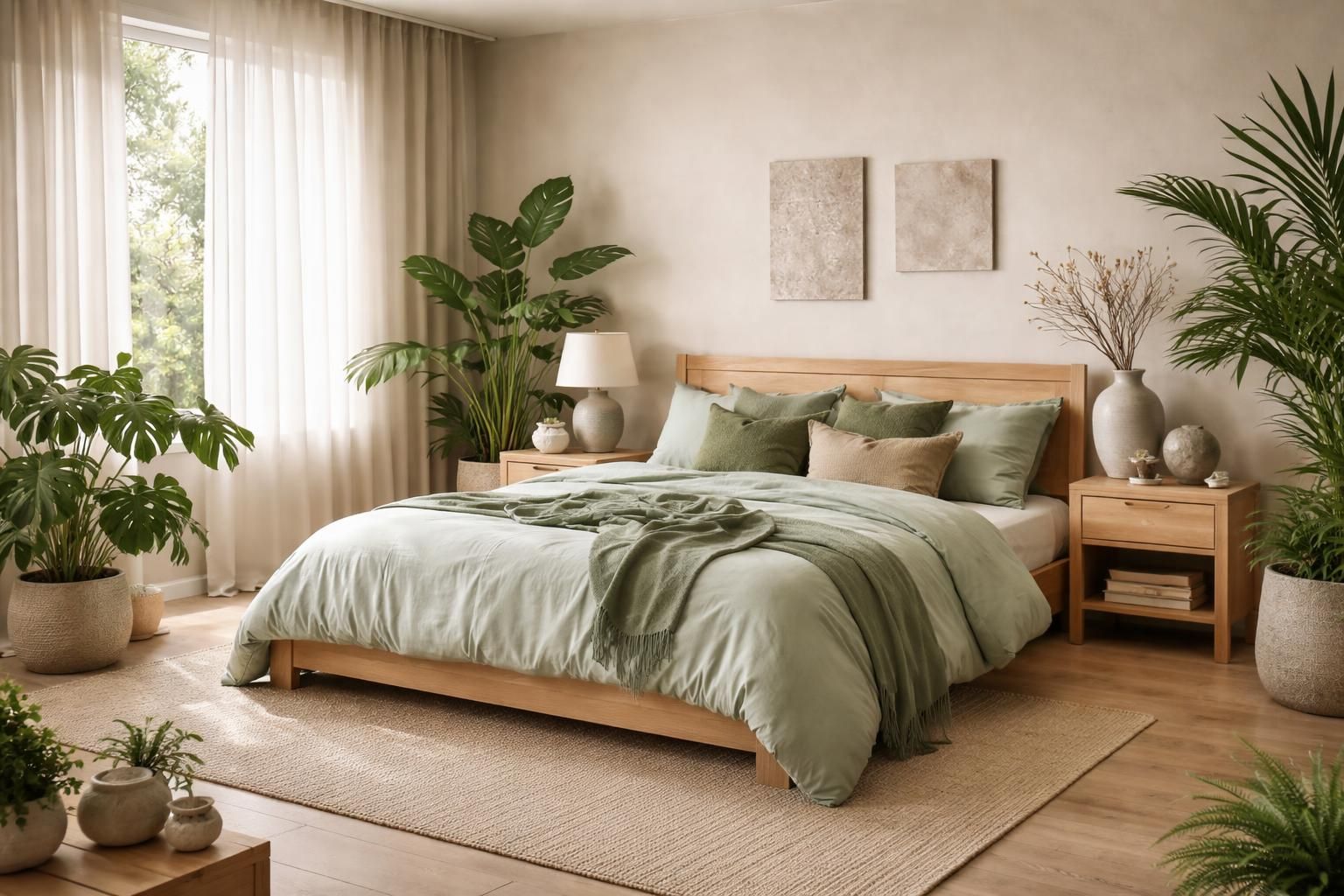 découvrez des idées inspirantes pour aménager une chambre d'adulte esprit zen en jouant avec les nuances de vert, pour un espace apaisant et harmonieux.