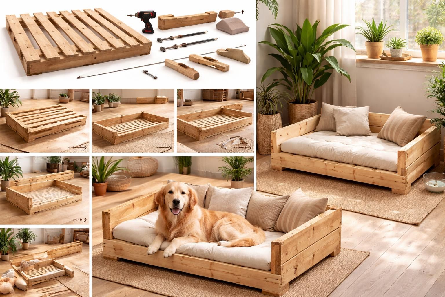 découvrez comment fabriquer un lit douillet et écologique pour votre chien en utilisant des palettes. un guide simple pour un plan de panier confortable et durable.