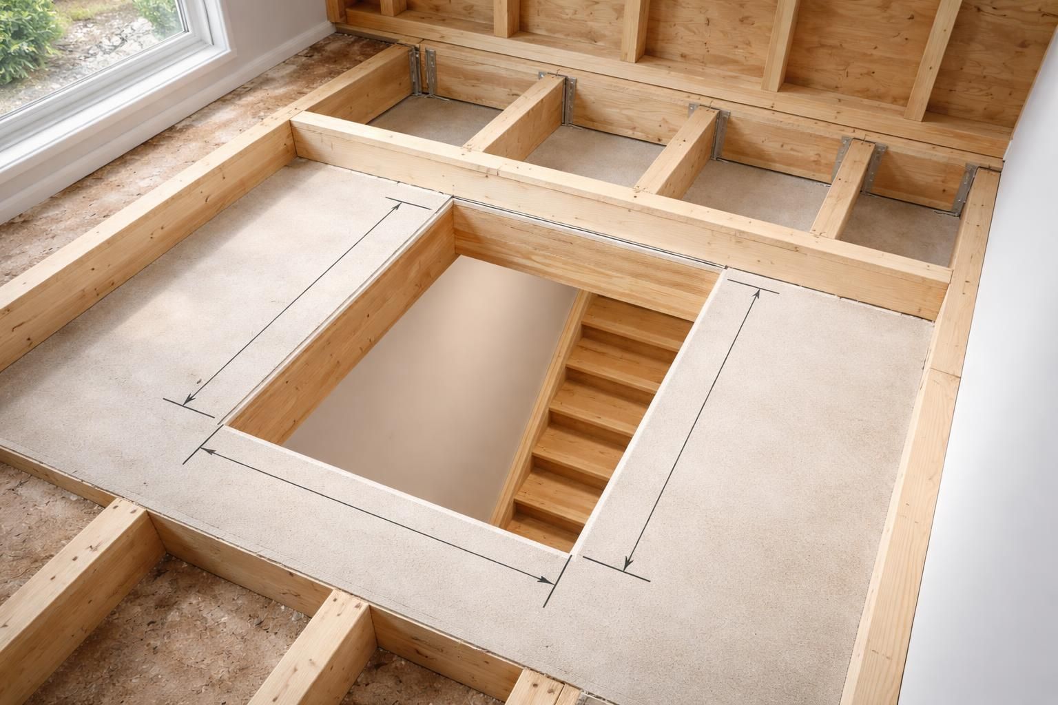 découvrez comment bien calculer l'ouverture de votre plafond pour une trémie d'escalier droit, avec nos conseils pratiques pour un résultat précis et sécurisé.