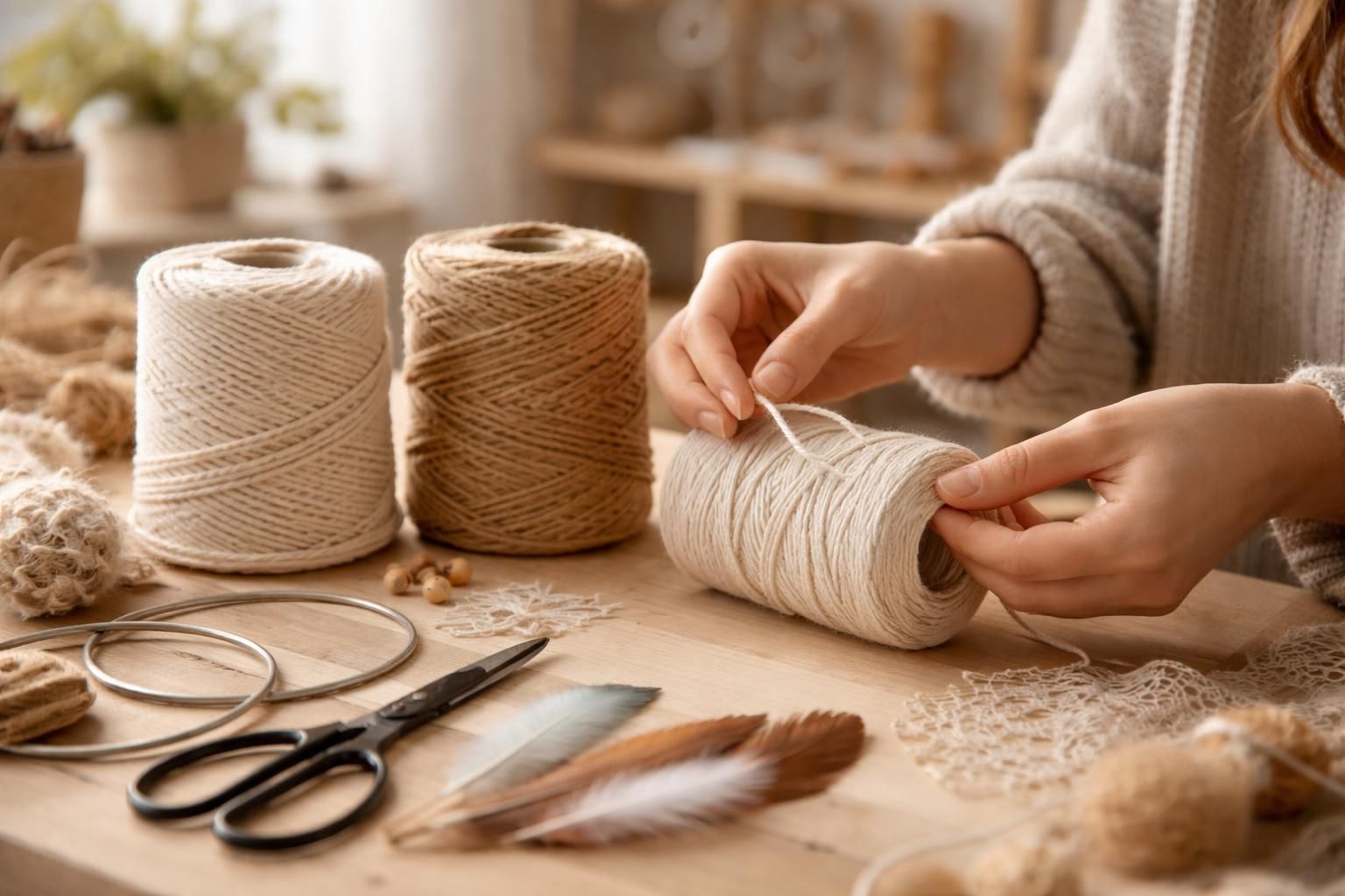 découvrez comment choisir les ficelles idéales pour la fabrication d’attrape-rêves et donnez vie à vos créations avec style et authenticité.