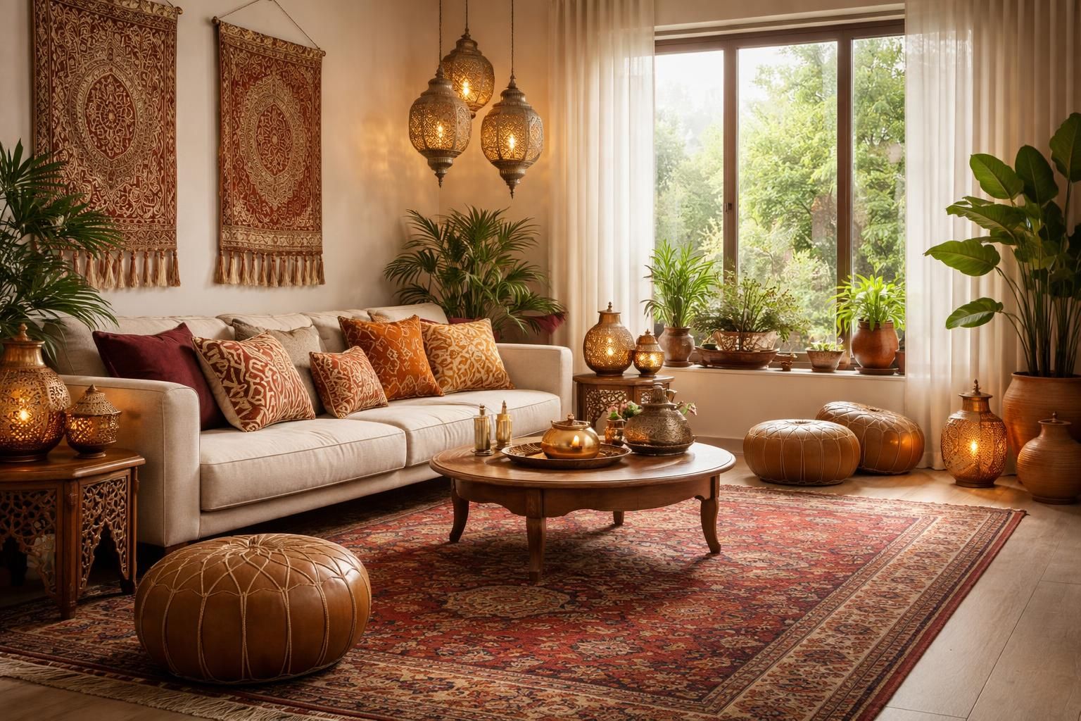 découvrez des idées originales pour une décoration arabe moderne et chaleureuse dans votre salon, alliant tradition et design contemporain pour un intérieur accueillant et élégant.